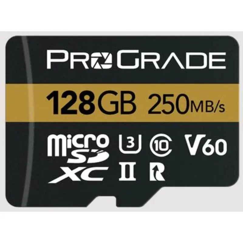 ProGrade Digital 128GB UHS-II microSDXC Memory Card with SD Adapter