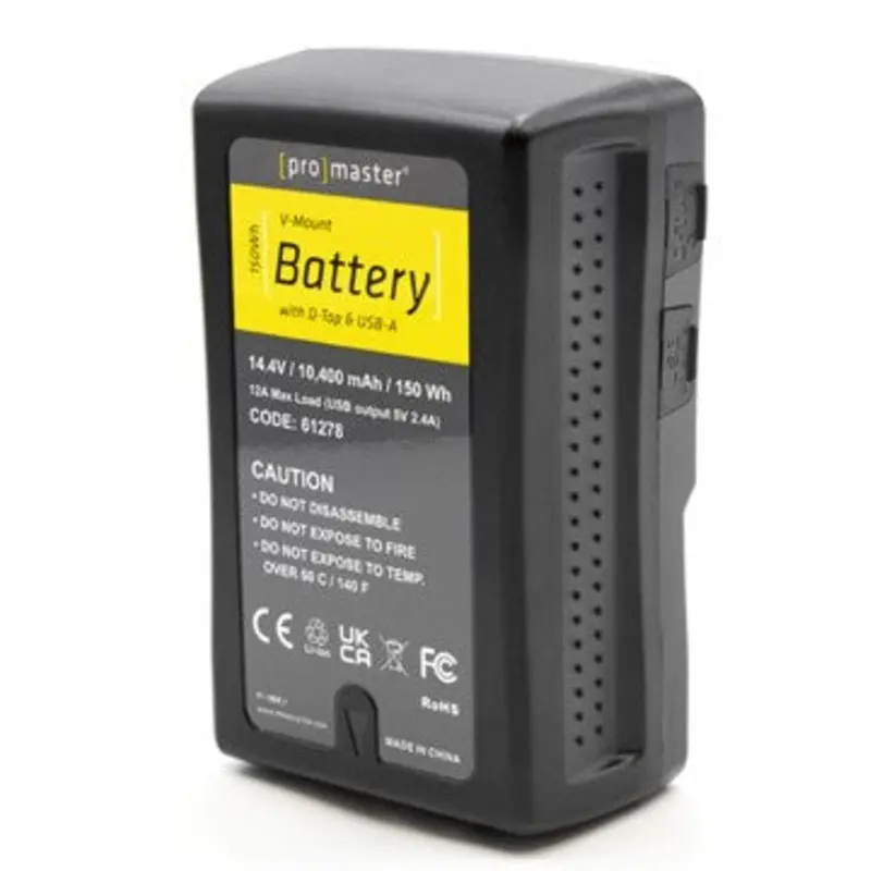 Promaster 61278 V-Mount Battery/Charger Kit 150Wh with D-Tap & USB-A