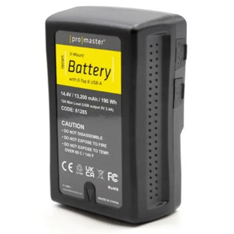 ProMaster 61285 V-Mount Battery/Charger Kit 190Wh with D-Tap & USB-A