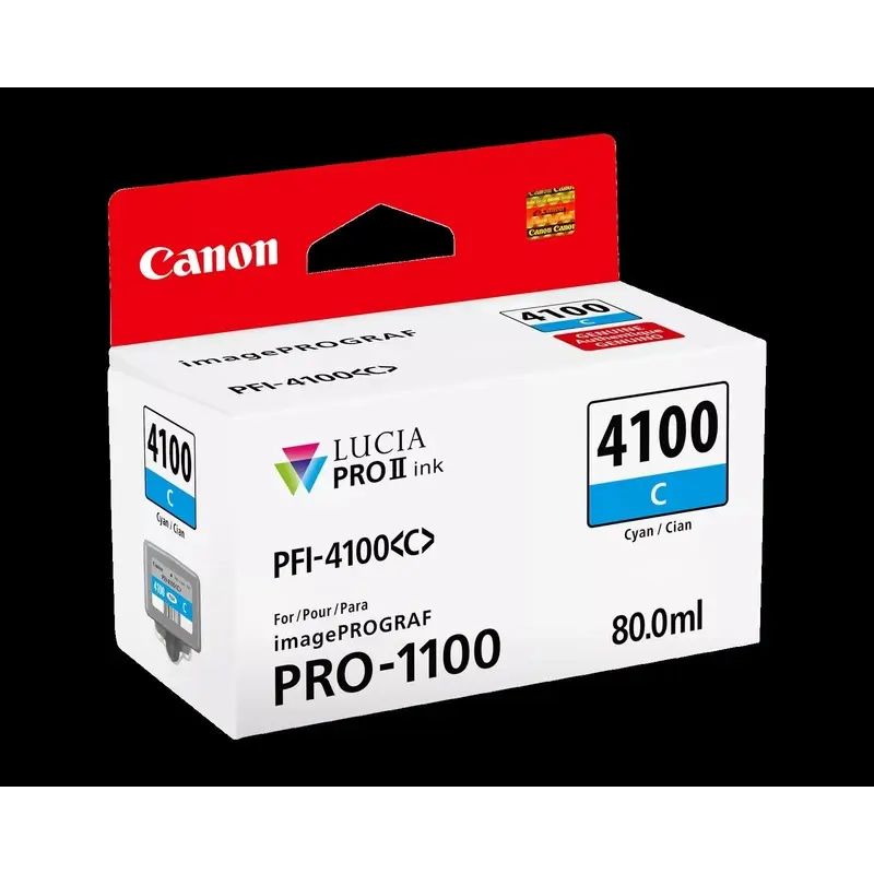 Canon PFI-4100 Cyan Pigment Ink Tank (80mL)