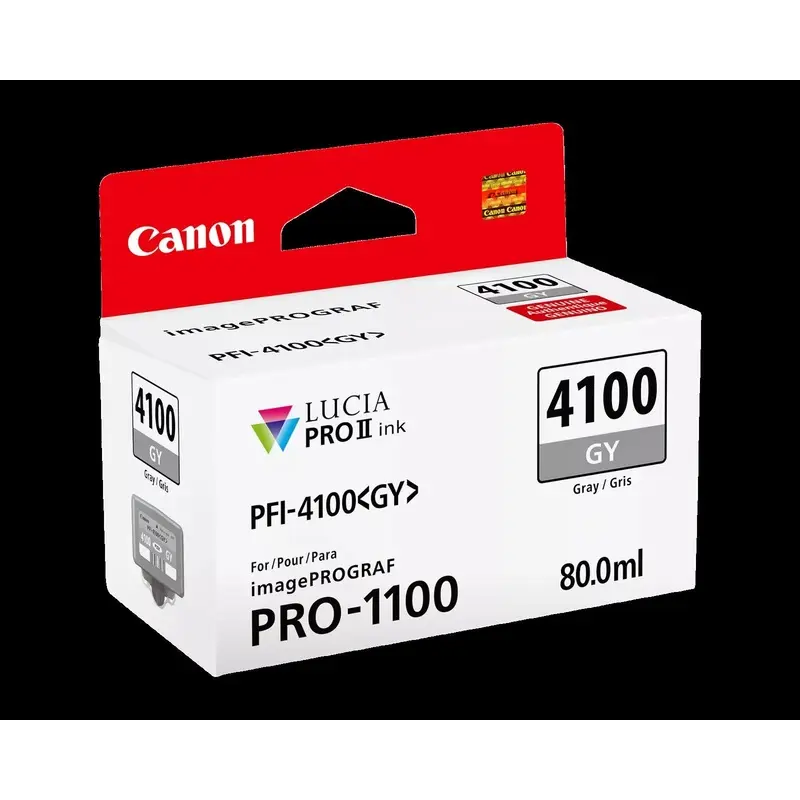 Canon PFI-4100 Gray Pigment Ink Tank (80mL)