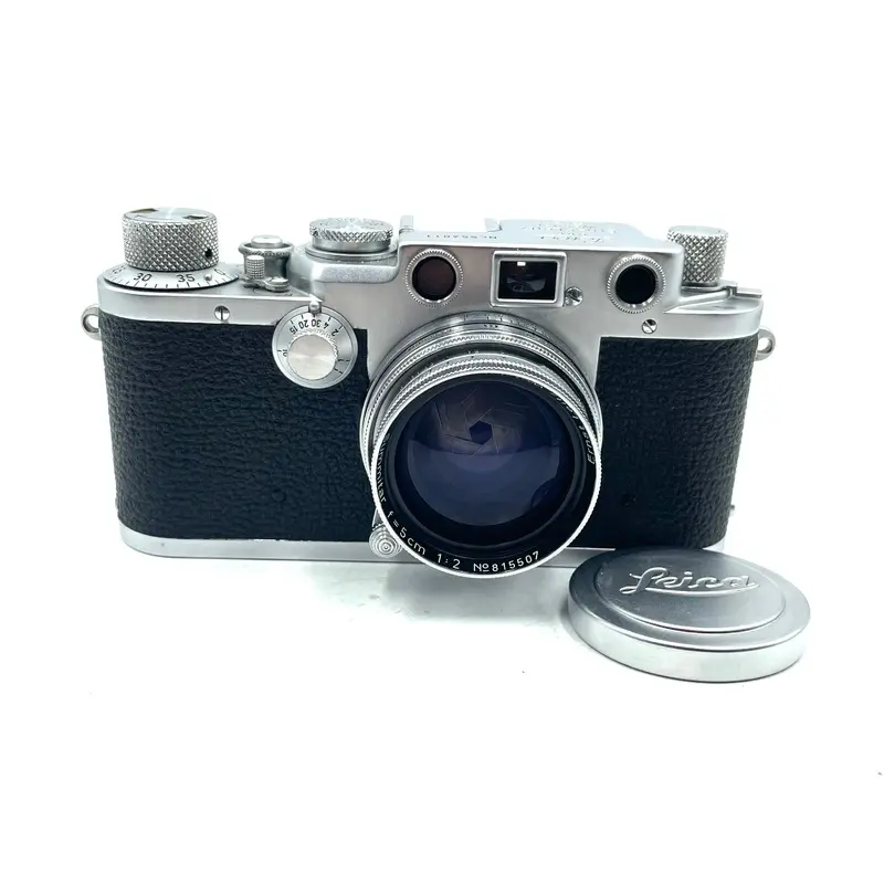 USED Leica IIIF Red Dial 35mm Film Rangefinder Camera W/ Summitar 50mm F2 Lens