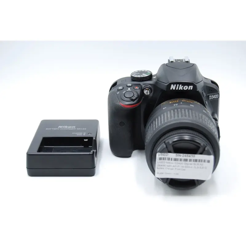 USED Nikon D3400 Digital SLR Kit (Black) with AF-P 18-55mm f3.5-5.6 G VR DX Lens