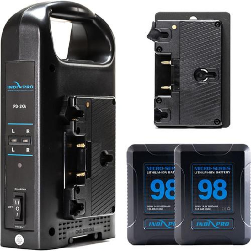 2x Micro-Series 98Wh Gold Mount Li-Ion Batteries Blackamgic URSA Kit