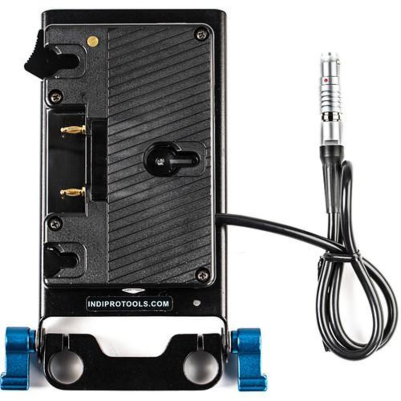 Gold Mount Battery Adapter Plate with LEMO Type Cable for Canon C300 Mark II w/ 15mm Rod System (24")