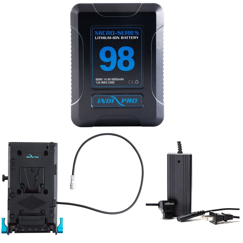 IndiPRO Tools Micro-Series 98Wh V-Mount BMPCC 4K/6K/6K Pro/6k G2 Kit
